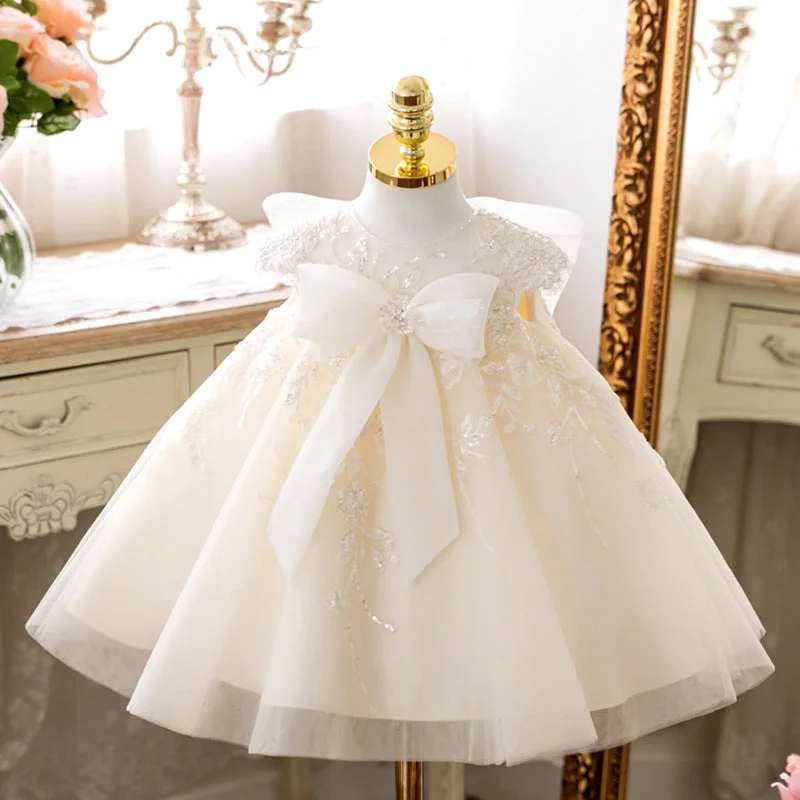 Toddler Formal Princess Dress Baby Girl White Flower Girl Dress Girl Birthday Party Dresses Tunics Spring floral Toddler Formal Princess Dress Baby Girl White Flower Girl Dress Girl Birthday Party Dresses Tunics Spring floral