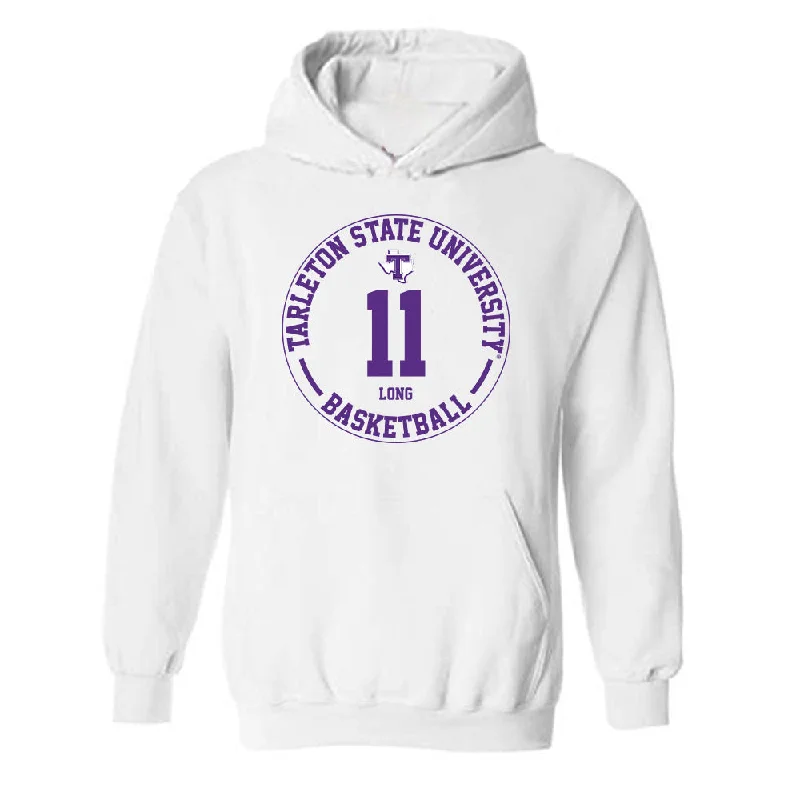 Tarleton State - NCAA Women's Basketball : Jakoriah Long - Classic Fashion Shersey Hooded Sweatshirt Hoodie with Pocket Utility Practical Tarleton State - NCAA Women's Basketball : Jakoriah Long - Classic Fashion Shersey Hooded Sweatshirt Hoodie with Pocket Utility Practical