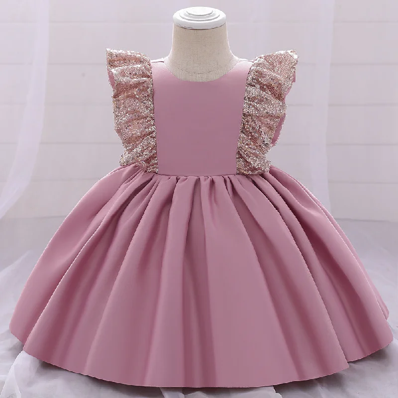 Baby Girl Birthday Party Dresses Toddler Summer Cute Sequins Bow Gowns Princess Dress Tunics Versatile stylish Baby Girl Birthday Party Dresses Toddler Summer Cute Sequins Bow Gowns Princess Dress Tunics Versatile stylish