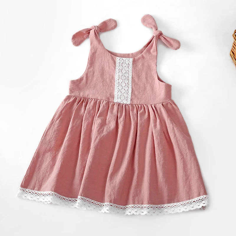 Baby Girls Solid Color Lace Princess Dress Tunics Favorite customer