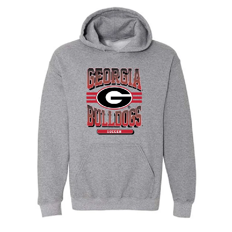 Georgia - NCAA Women's Soccer : Hannah Davila - Classic Shersey Hooded Sweatshirt Hoodie with Distressed Vintage Worn