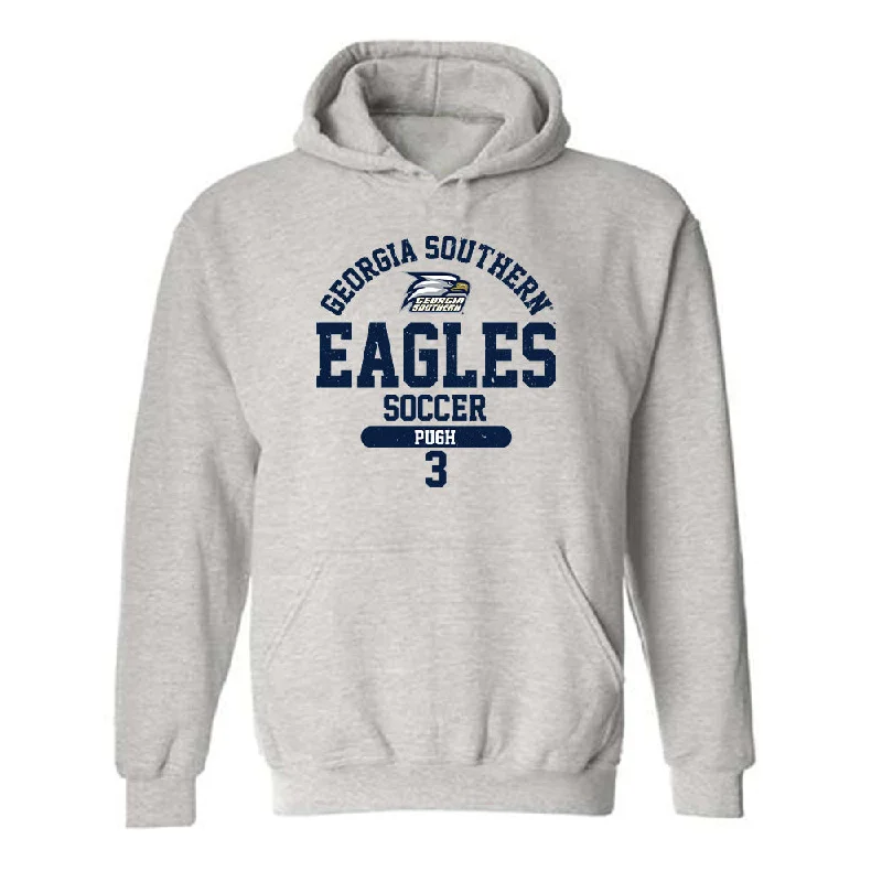 Georgia Southern - NCAA Women's Soccer : Meredith Pugh - Classic Fashion Shersey Hooded Sweatshirt Hoodie with Mock Neck Collared Structured Georgia Southern - NCAA Women's Soccer : Meredith Pugh - Classic Fashion Shersey Hooded Sweatshirt Hoodie with Mock Neck Collared Structured
