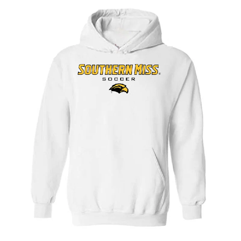 Southern Miss - NCAA Women's Soccer : Shaelynn Quick - Classic Shersey Hooded Sweatshirt Hoodie with Patch Decorative Personalized Southern Miss - NCAA Women's Soccer : Shaelynn Quick - Classic Shersey Hooded Sweatshirt Hoodie with Patch Decorative Personalized