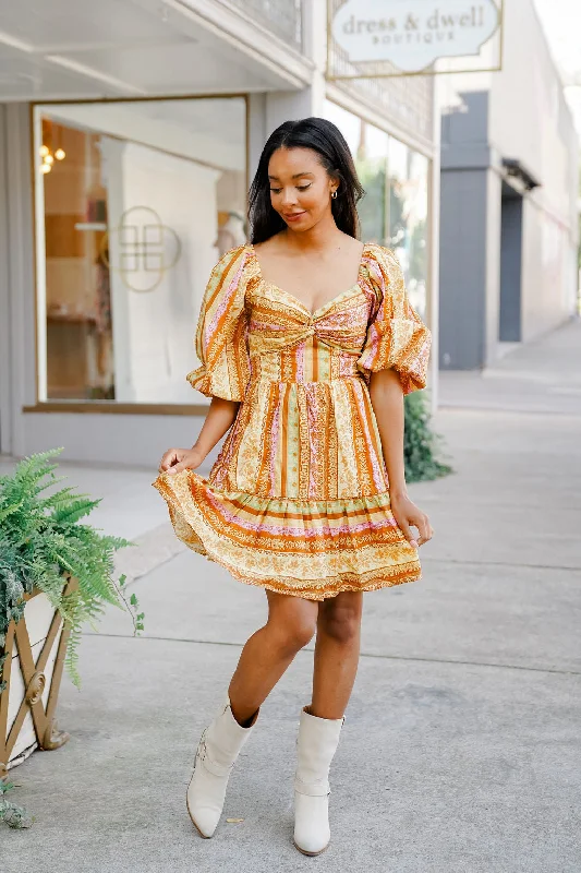 Jane Printed Mini Dress Cozy Ribbed Mini Dress