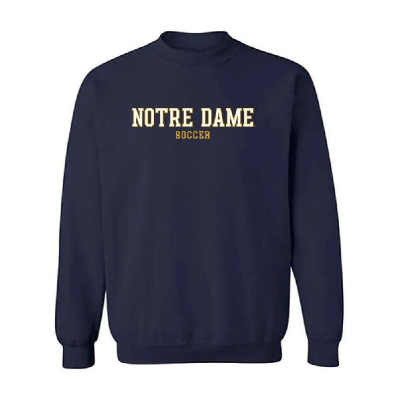 Notre Dame - NCAA Women's Soccer : Carolyn Calzada - Classic Fashion Shersey Crewneck Sweatshirt Hoodie with Cuffed Sleeves Snug Secure Notre Dame - NCAA Women's Soccer : Carolyn Calzada - Classic Fashion Shersey Crewneck Sweatshirt Hoodie with Cuffed Sleeves Snug Secure