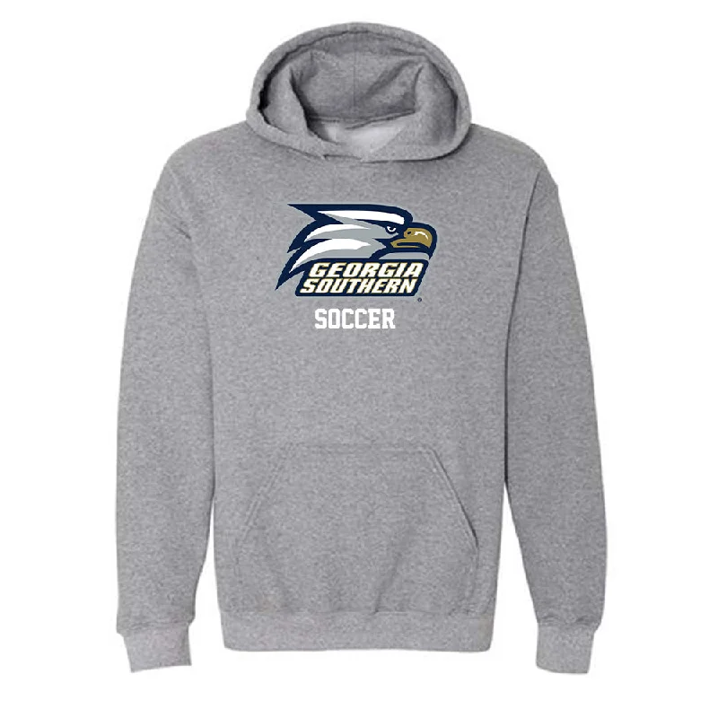 Georgia Southern - NCAA Women's Soccer : Meredith Pugh - Hooded Sweatshirt Hoodie with Raglan Sleeves Sporty Comfortable Georgia Southern - NCAA Women's Soccer : Meredith Pugh - Hooded Sweatshirt Hoodie with Raglan Sleeves Sporty Comfortable