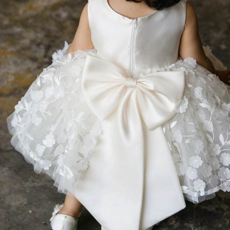Flower Girl Dresses Baby Girl Summer White Puffy bow Birthday Party Dress Toddler Christening Dresses Tunics Stylish modern Flower Girl Dresses Baby Girl Summer White Puffy bow Birthday Party Dress Toddler Christening Dresses Tunics Stylish modern