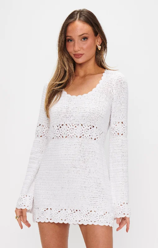 Jet Lag Dress ~ Salty Crochet Boatneck Modish Everyday