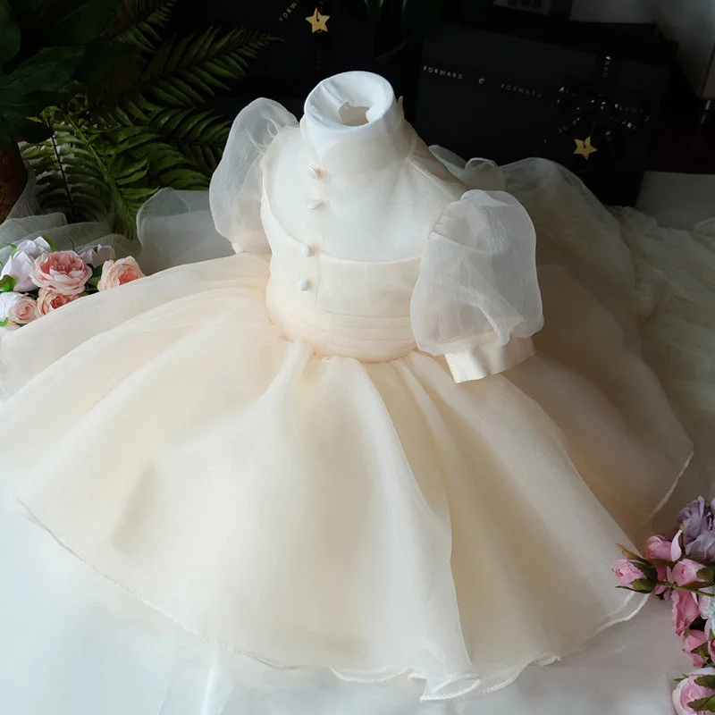 Girl Formal Dresses Easter Dress Baby Girl Summer Puff Sleeve Puffy Girl Princess Party Dresses Turtleneck Neckline Stylish Girl Formal Dresses Easter Dress Baby Girl Summer Puff Sleeve Puffy Girl Princess Party Dresses Turtleneck Neckline Stylish