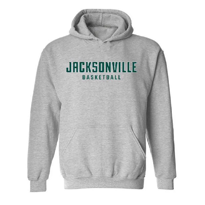 Jacksonville - NCAA Women's Basketball : Sana'a Garrett - Classic Shersey Hooded Sweatshirt Hoodie with Hidden Zipper Minimalist Clean