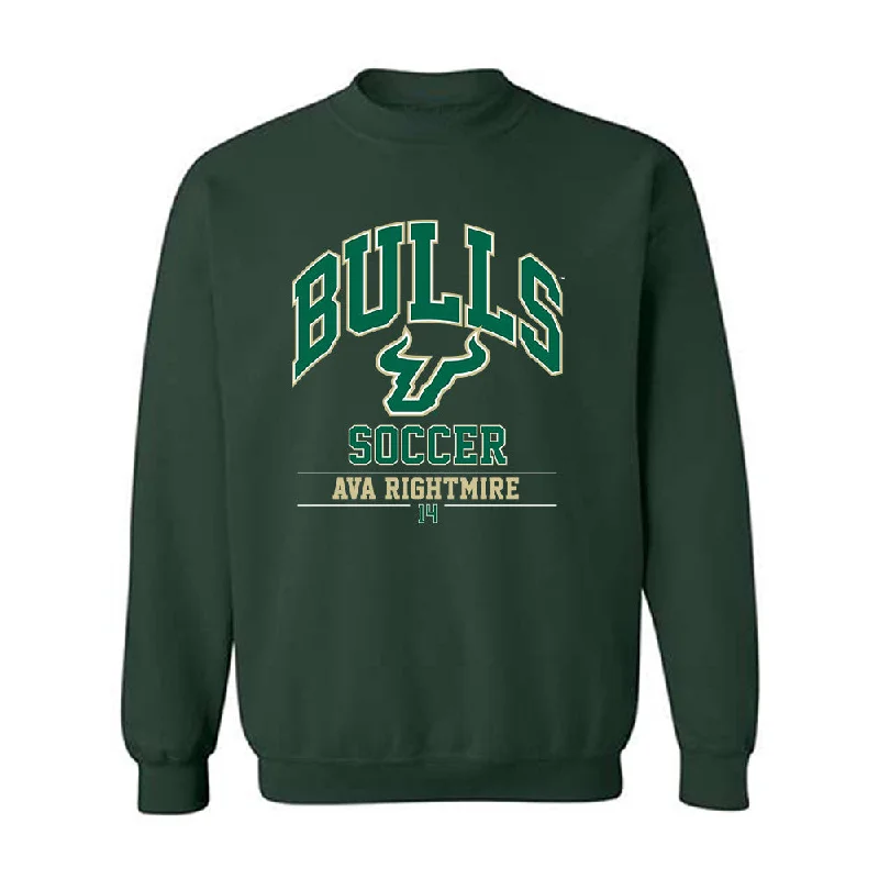 USF - NCAA Women's Soccer : Ava Rightmire - Classic Fashion Shersey Crewneck Sweatshirt Hoodie with Strings Custom Fit Adjustable USF - NCAA Women's Soccer : Ava Rightmire - Classic Fashion Shersey Crewneck Sweatshirt Hoodie with Strings Custom Fit Adjustable