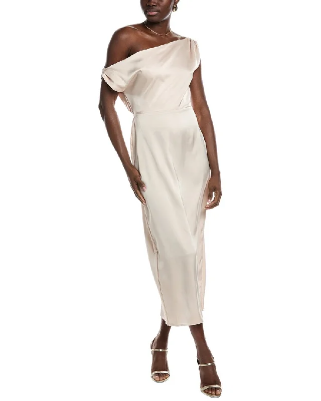 Sam Edelman Satin Slim Column Dress Tunics Satin smooth