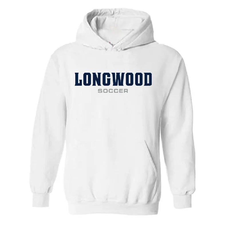 Longwood - NCAA Women's Soccer : Meghan Piazza - Classic Shersey Hooded Sweatshirt Hoodie with Slit Hem Functional Movement Longwood - NCAA Women's Soccer : Meghan Piazza - Classic Shersey Hooded Sweatshirt Hoodie with Slit Hem Functional Movement