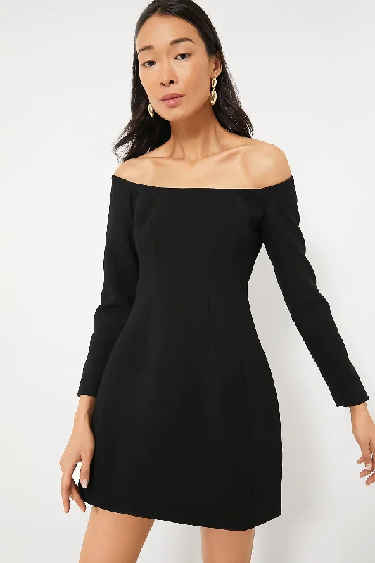 Black Blakely Dress Turtleneck Warm Winter
