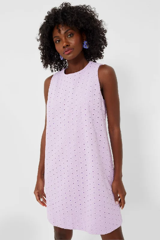 Lavender Eyelet Sleeveless Folly Dress Tunics Handmade artisanal