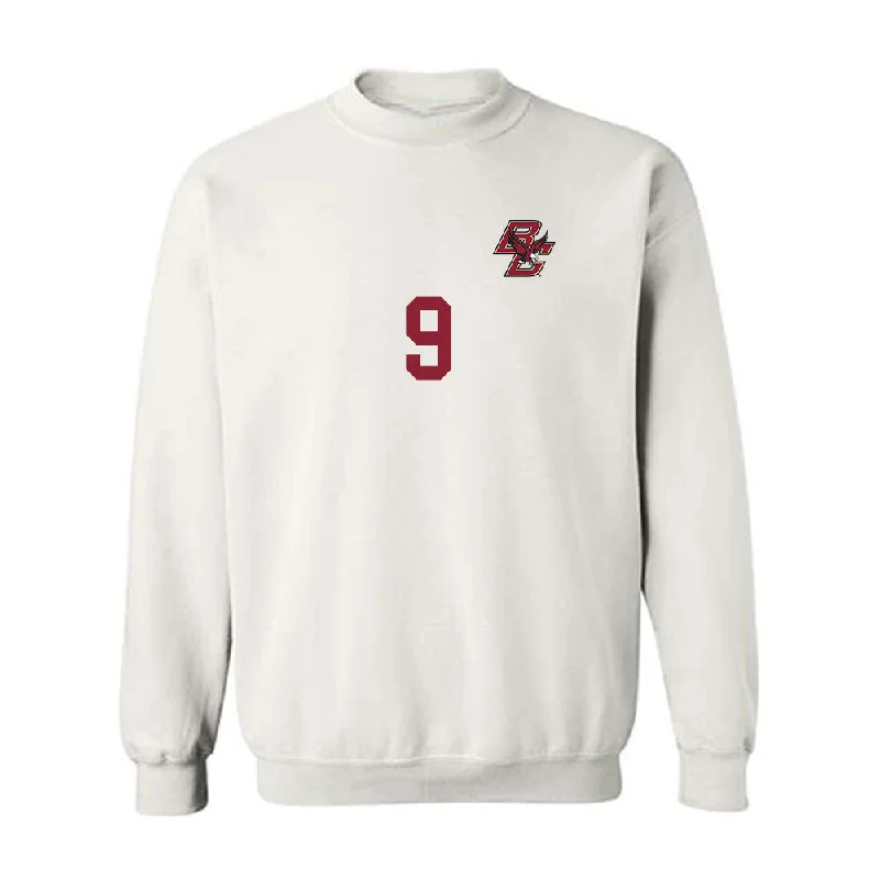 Boston College - NCAA Women's Soccer : Sydney Segalla - Replica Shersey Crewneck Sweatshirt Hoodie with Contrast Stitching Detailed Premium Boston College - NCAA Women's Soccer : Sydney Segalla - Replica Shersey Crewneck Sweatshirt Hoodie with Contrast Stitching Detailed Premium