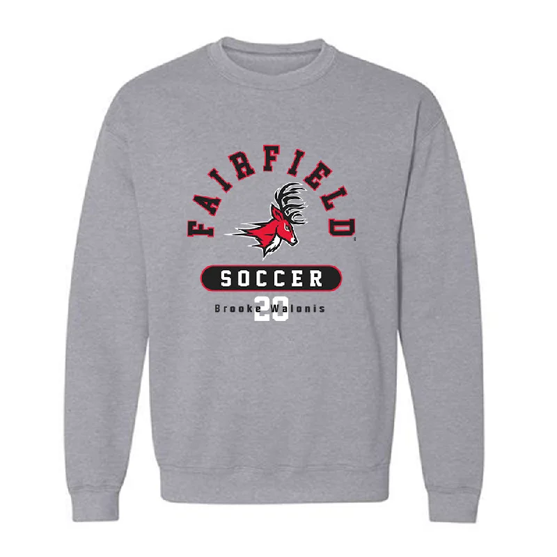 Fairfield - NCAA Women's Soccer : Brooke Walonis - Classic Fashion Shersey Crewneck Sweatshirt Hoodie Sweatshirt Pullover Fairfield - NCAA Women's Soccer : Brooke Walonis - Classic Fashion Shersey Crewneck Sweatshirt Hoodie Sweatshirt Pullover