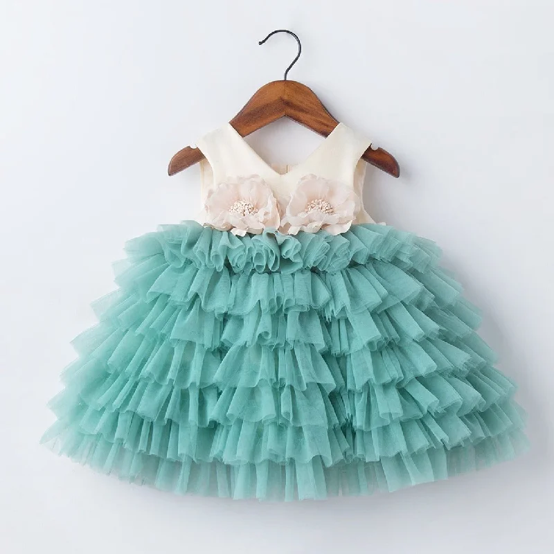 Baby Girl Birthday Party Dress Sleeveless Mesh Cake Flower Gilr Dress Princess Dress Tunics Party sparkling Baby Girl Birthday Party Dress Sleeveless Mesh Cake Flower Gilr Dress Princess Dress Tunics Party sparkling