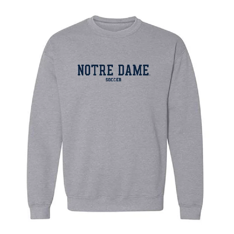 Notre Dame - NCAA Women's Soccer : Carolyn Calzada - Classic Fashion Shersey Crewneck Sweatshirt Hoodie with Exposed Zipper Edgy Industrial Notre Dame - NCAA Women's Soccer : Carolyn Calzada - Classic Fashion Shersey Crewneck Sweatshirt Hoodie with Exposed Zipper Edgy Industrial