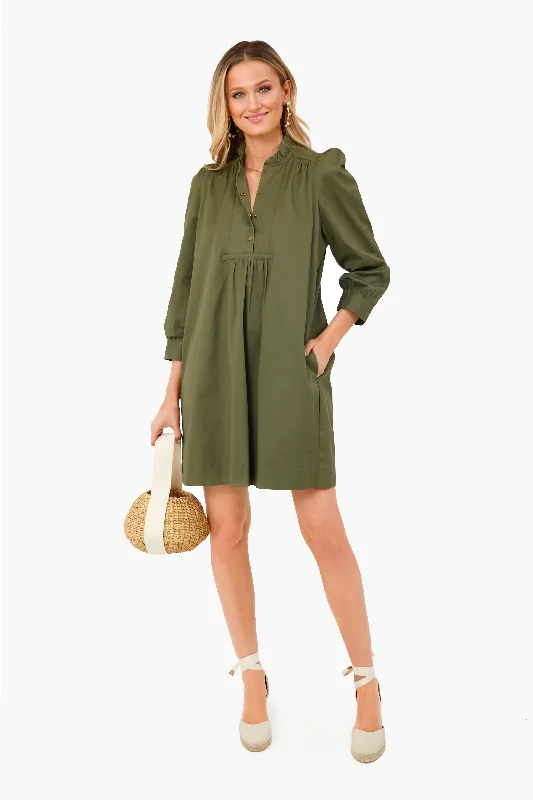 Green Claiborne Dress Tunics stripes playful