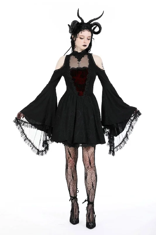 Black Majesty Mini Dress Cozy Long Sleeve Mini Dress