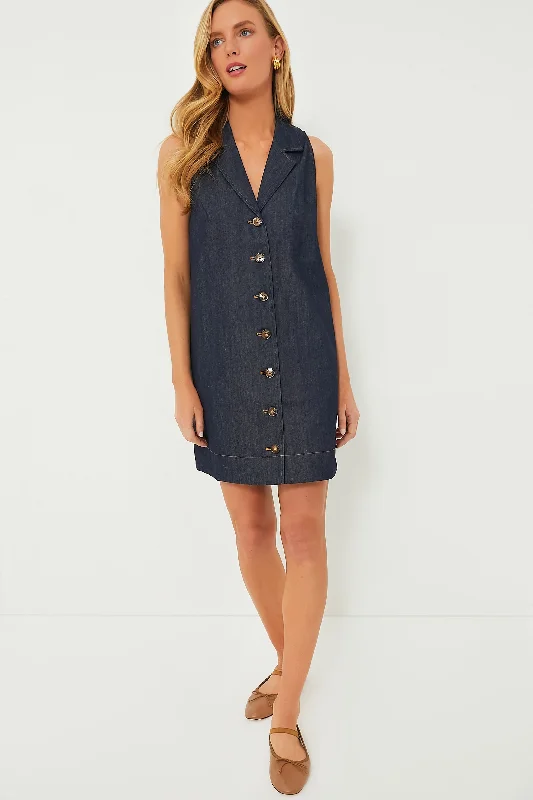 Denim Sleeveless Micah Dress Tunics Winter warm