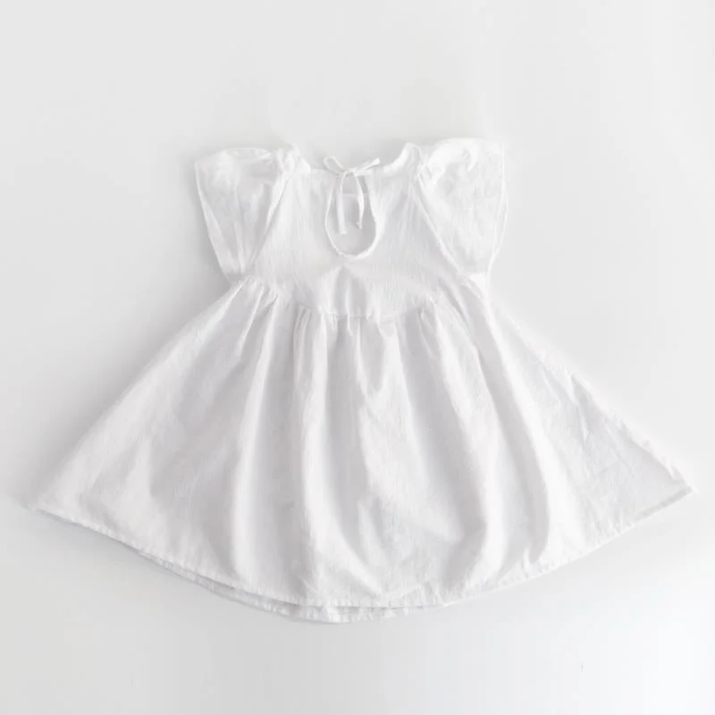 Girls Solid Color Baptism Dress Tunics Trendy modern