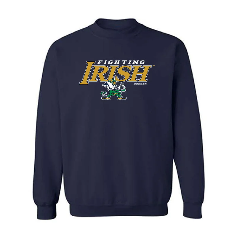 Notre Dame - NCAA Women's Soccer : Carolyn Calzada - Classic Shersey Crewneck Sweatshirt Hoodie with Elastic Cuffs Stretchable Comfortable Notre Dame - NCAA Women's Soccer : Carolyn Calzada - Classic Shersey Crewneck Sweatshirt Hoodie with Elastic Cuffs Stretchable Comfortable