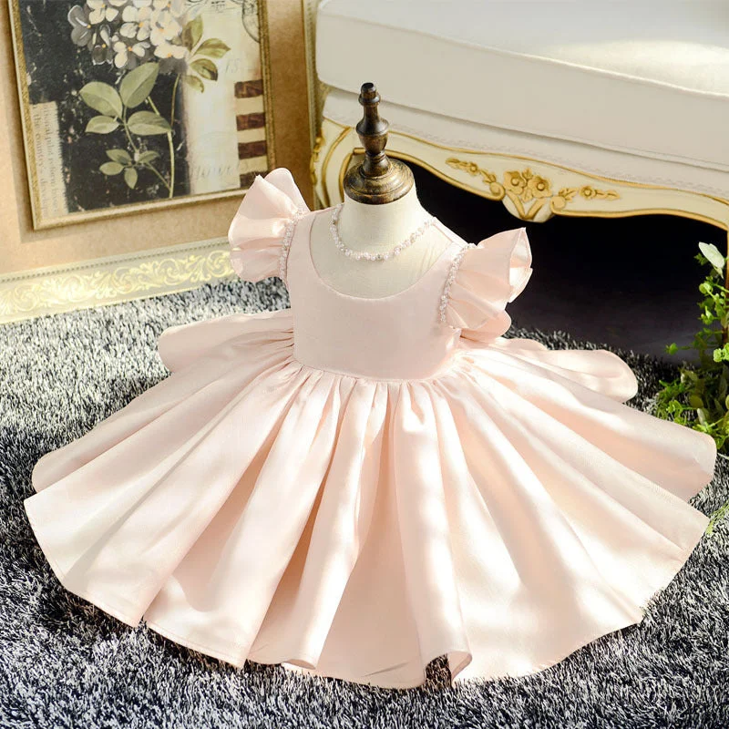 Baby Girl Prom Dresses Toddler Summer Cute Bow-knot Birthday Party Dress Tunics Denim casual Baby Girl Prom Dresses Toddler Summer Cute Bow-knot Birthday Party Dress Tunics Denim casual