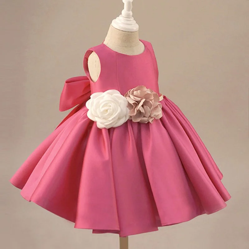 Girl Christmas Dress First Communion Dress Baby Girl Birthday Party Dress Toddler Sleeveless Ball Gowns Princess Dress Peplum Ruffle Cocktail