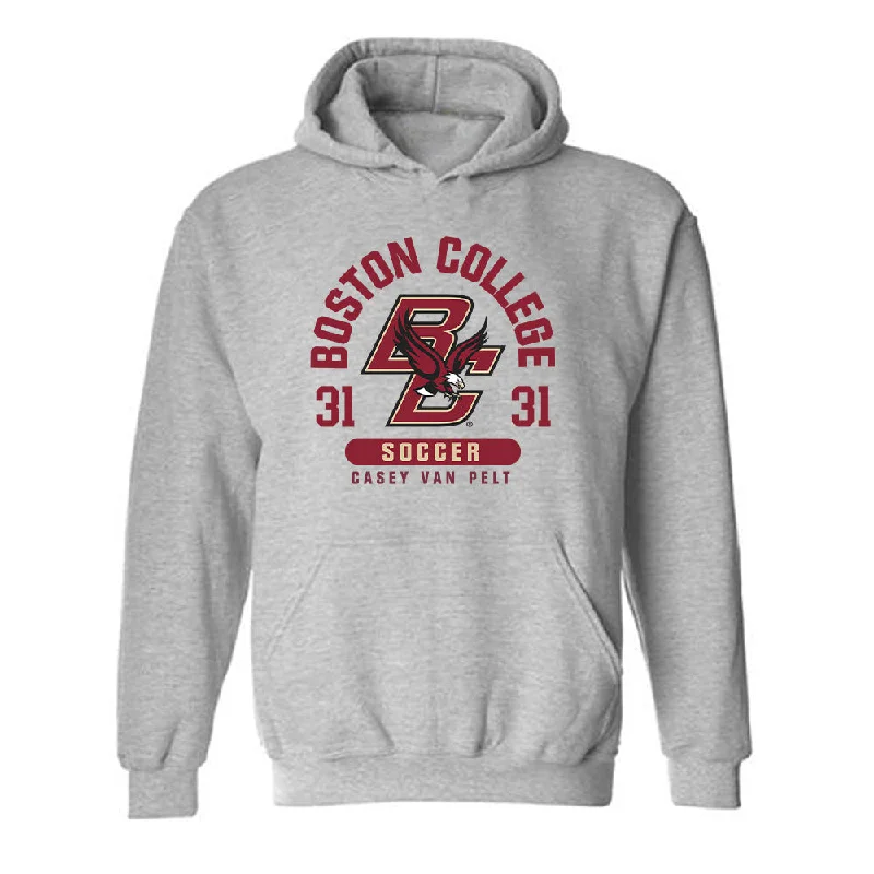 Boston College - NCAA Women's Soccer : Casey Van Pelt - Classic Fashion Shersey Hooded Sweatshirt Hoodie with Batwing Sleeves Loose Dramatic Boston College - NCAA Women's Soccer : Casey Van Pelt - Classic Fashion Shersey Hooded Sweatshirt Hoodie with Batwing Sleeves Loose Dramatic