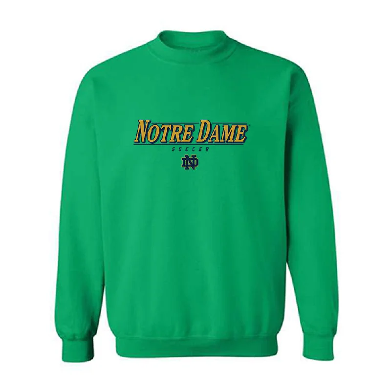 Notre Dame - NCAA Women's Soccer : Carolyn Calzada - Classic Shersey Crewneck Sweatshirt Hoodie with Contrast Stitching Detailed Premium Notre Dame - NCAA Women's Soccer : Carolyn Calzada - Classic Shersey Crewneck Sweatshirt Hoodie with Contrast Stitching Detailed Premium