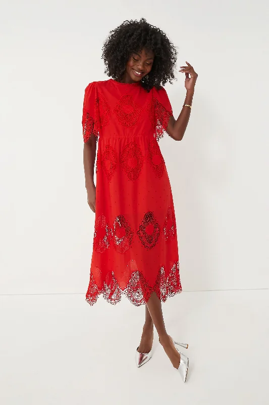 Red Catalina Dress Tunics Short Trendy