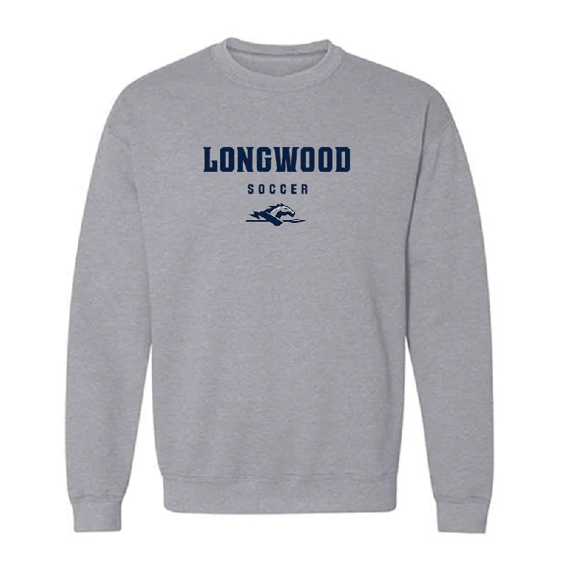 Longwood - NCAA Women's Soccer : Karleigh Minson - Classic Shersey Crewneck Sweatshirt Hoodie with Stripes Bold Sporty Longwood - NCAA Women's Soccer : Karleigh Minson - Classic Shersey Crewneck Sweatshirt Hoodie with Stripes Bold Sporty