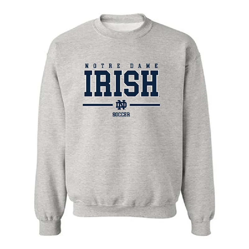 Notre Dame - NCAA Women's Soccer : Carolyn Calzada - Classic Shersey Crewneck Sweatshirt Hoodie with Metallic Shiny Futuristic Notre Dame - NCAA Women's Soccer : Carolyn Calzada - Classic Shersey Crewneck Sweatshirt Hoodie with Metallic Shiny Futuristic