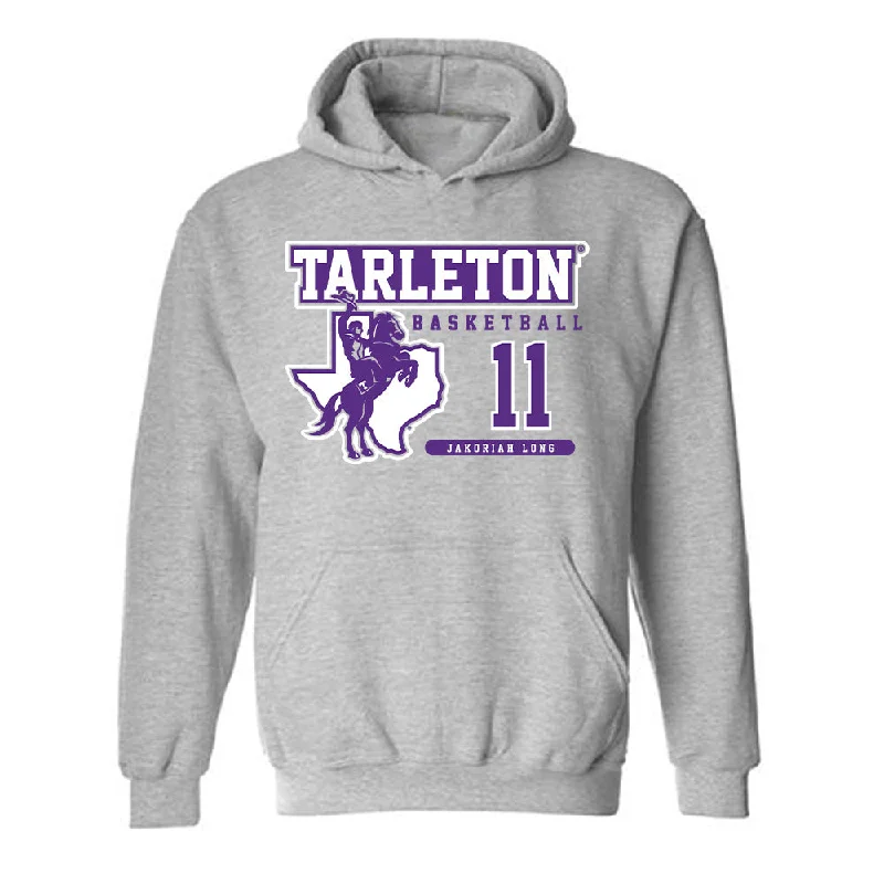 Tarleton State - NCAA Women's Basketball : Jakoriah Long - Classic Fashion Shersey Hooded Sweatshirt Hoodie with Drawcord Adjustable Secure Tarleton State - NCAA Women's Basketball : Jakoriah Long - Classic Fashion Shersey Hooded Sweatshirt Hoodie with Drawcord Adjustable Secure