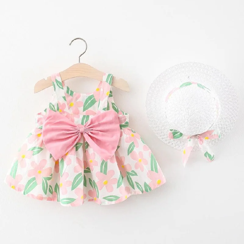 Baby Girl Cute Print Bow Flower Girl Dress Birthday Party Dress Tunics Leisure comfortable Baby Girl Cute Print Bow Flower Girl Dress Birthday Party Dress Tunics Leisure comfortable