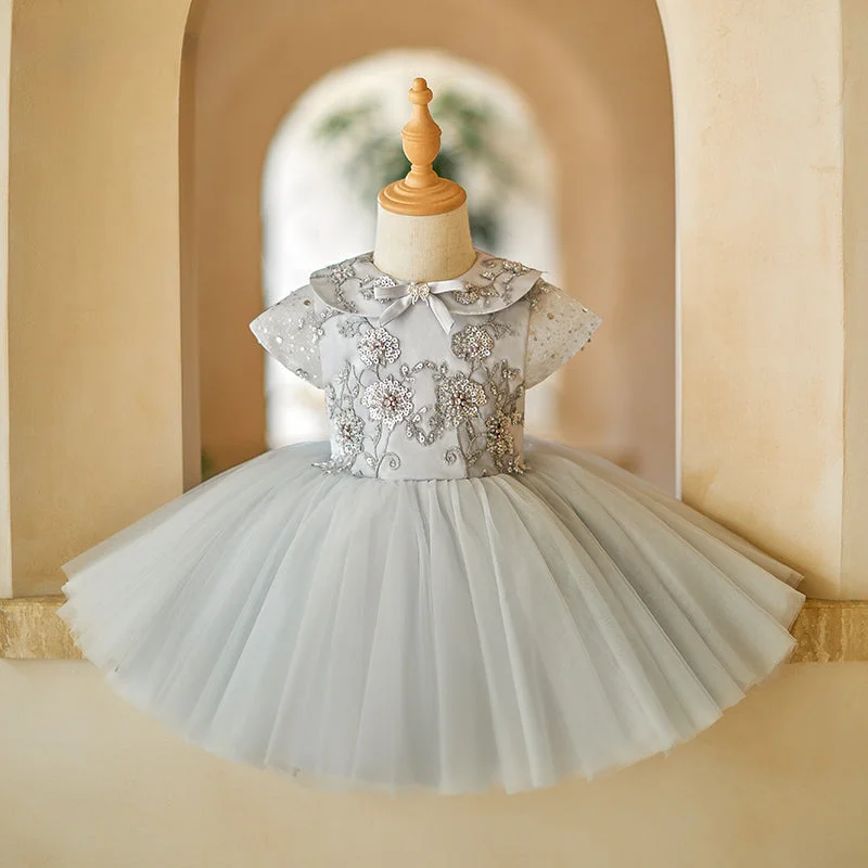 Girl Birthday Princess Dress Girl Baby Tutu Dress Tunics stripes playful