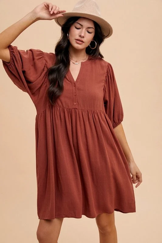 Dolman Sleeve Babydoll Mini Dress Fashionable Lace Mini Dress