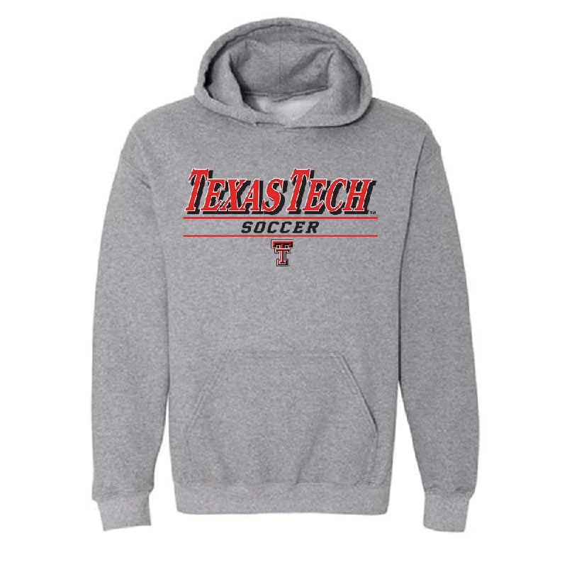 Texas Tech - NCAA Women's Soccer : Chloe Soto - Classic Shersey Hooded Sweatshirt Hoodie with Color Block Contrast Stylish Texas Tech - NCAA Women's Soccer : Chloe Soto - Classic Shersey Hooded Sweatshirt Hoodie with Color Block Contrast Stylish