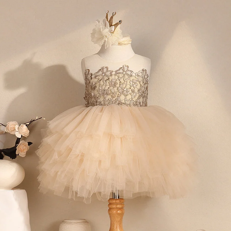 Baby Girls Princess Dress Toddler Cute Fluffy Birthday Party Dresses A-Line Day Work Baby Girls Princess Dress Toddler Cute Fluffy Birthday Party Dresses A-Line Day Work