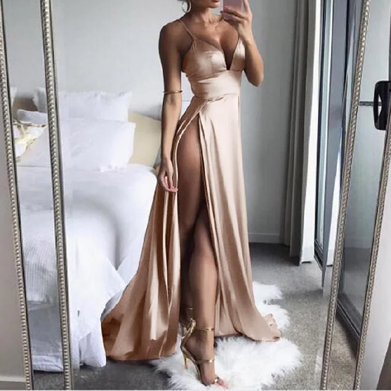 KANCOOLD dress High-Split Maxi Sexy Women Solid Evening Party Dresses Clubwear Long Sleeveless dress women 2018jul31 Crew Neckline Sporty KANCOOLD dress High-Split Maxi Sexy Women Solid Evening Party Dresses Clubwear Long Sleeveless dress women 2018jul31 Crew Neckline Sporty