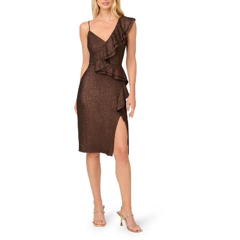 Womens Foiled Knit Cocktail And Party Dress Tunics Luxurious high-end