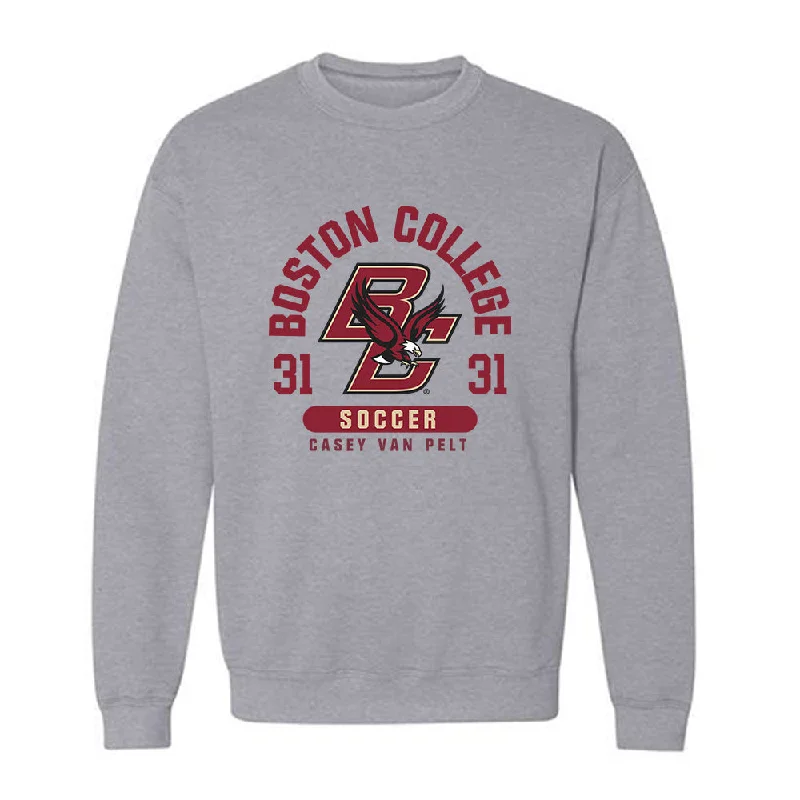Boston College - NCAA Women's Soccer : Casey Van Pelt - Classic Fashion Shersey Crewneck Sweatshirt Hoodie with Crew Neck Simple Timeless Boston College - NCAA Women's Soccer : Casey Van Pelt - Classic Fashion Shersey Crewneck Sweatshirt Hoodie with Crew Neck Simple Timeless