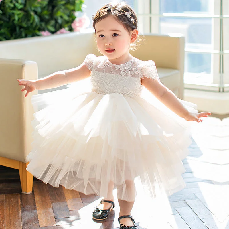 Baptism Dresses Baby Girl Lace Cozy Princess Dress Toddler White Flower Girl Birthday Party Dress Tunics Mesh breathable Baptism Dresses Baby Girl Lace Cozy Princess Dress Toddler White Flower Girl Birthday Party Dress Tunics Mesh breathable