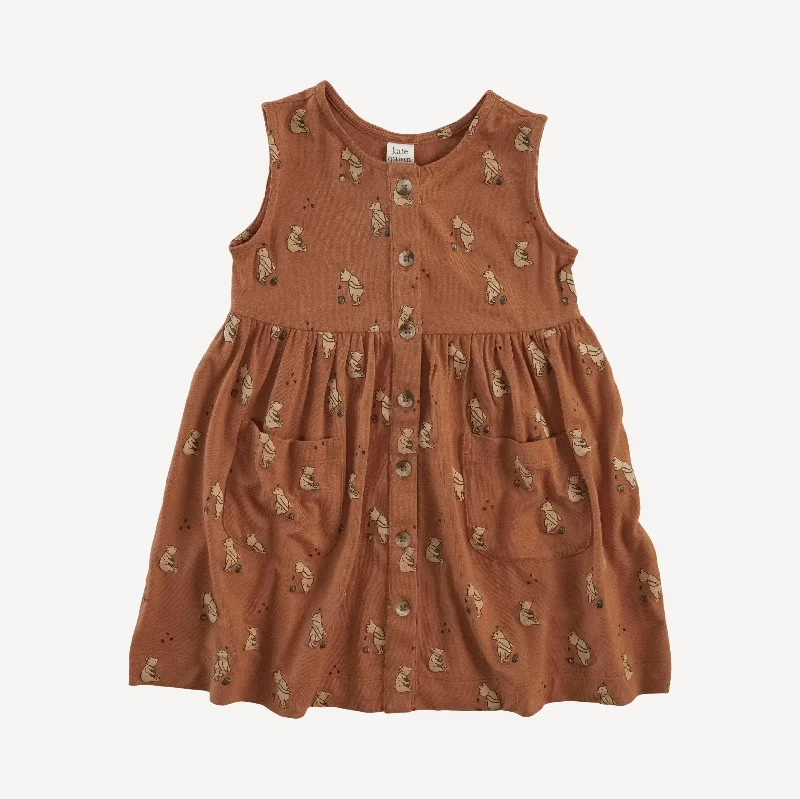 pinafore apron button pocket dress | sierra pooh | bamboo Tunics Stylish elegant
