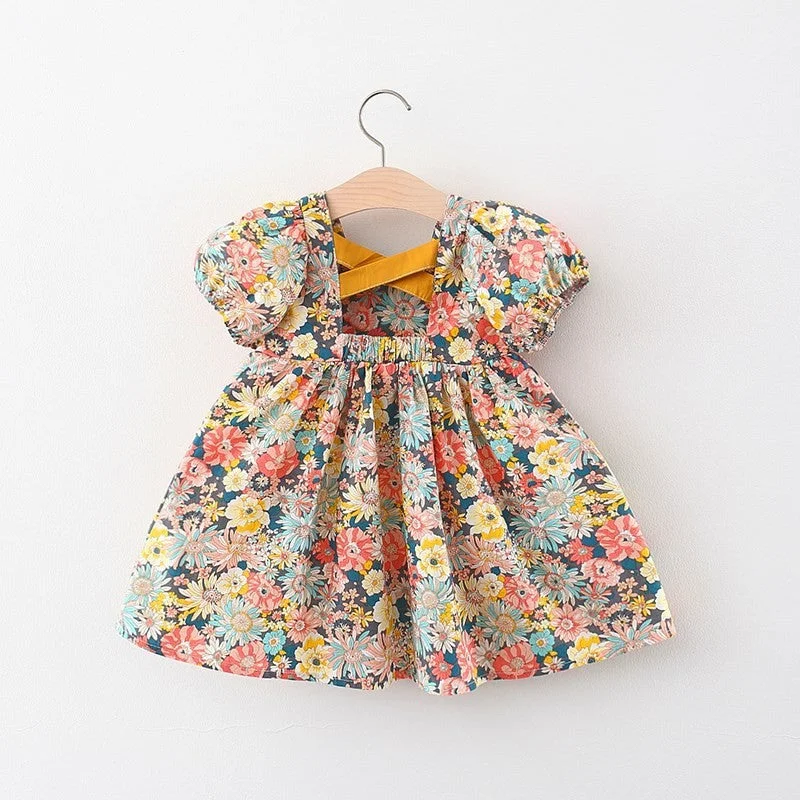 Girls Summer Breathable Floral Dress Tunics Luxurious premium