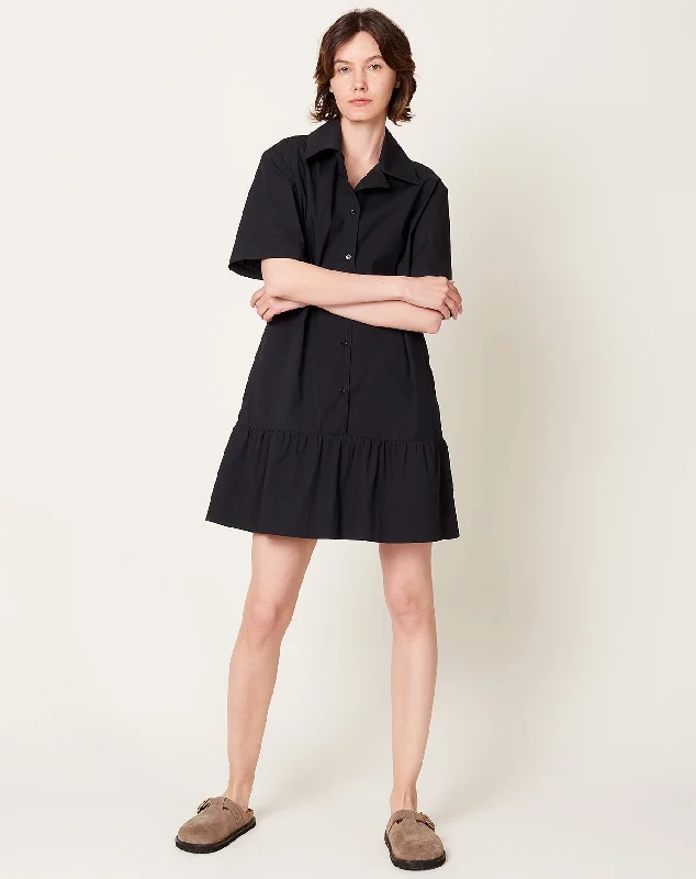Mari Mini Dress in Black Trendy Off-Shoulder Dress Mini