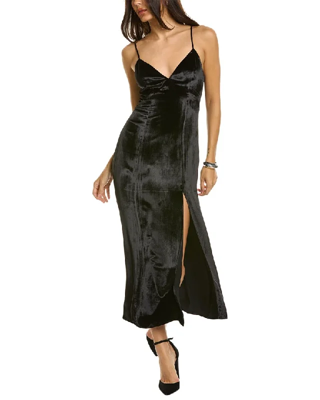 Alice + Olivia Julietta Silk-Blend Slip Dress Maxi Flowy Bohemian