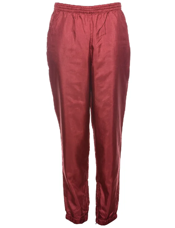 Maroon Track Pants - W30 L31 Cozy Knit Pants